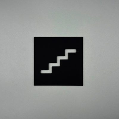 Pictogramme Escalier Montant En Plexi noir Pictogramme Escalier Montant En Plexi noir