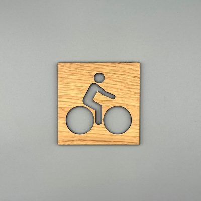 Pictogramme Vélo En bois de chene Pictogramme Vélo En bois de chene