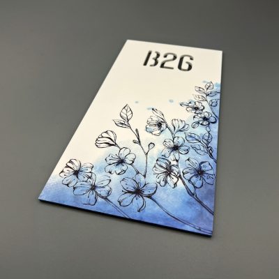 Plaque Numéro Maison & Porte En PVC Design Printemps rectangle découpé de profil Plaque Numéro Maison & Porte En PVC Design Printemps rectangle découpé de profil