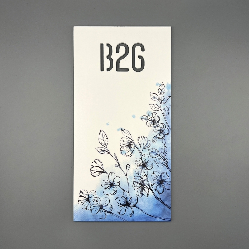 Plaque Numéro Maison & Porte En PVC Design Printemps rectangle découpé Plaque Numéro Maison & Porte En PVC Design Printemps rectangle découpé