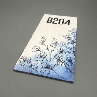 Plaque Numéro Maison & Porte En PVC Design Printemps rectangle impression de profil Plaque Numéro Maison & Porte En PVC Design Printemps rectangle impression de profil