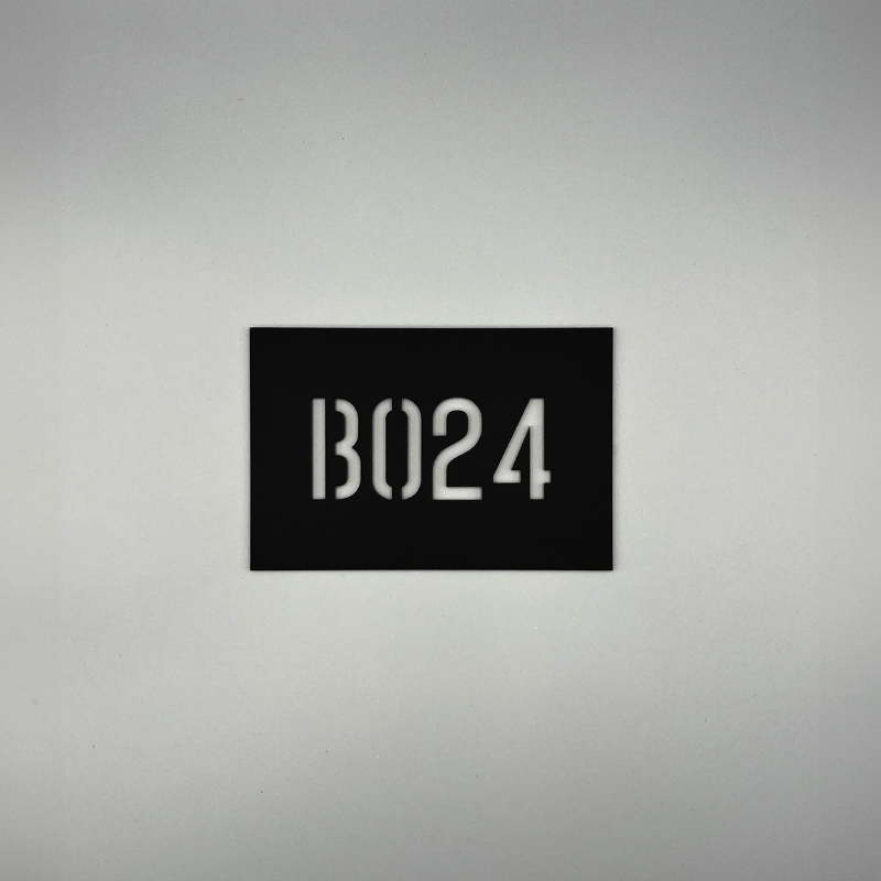 Plaque Numéro Maison & Porte Rectangulaire En Plexi noir Plaque Numéro Appartement Rectangulaire En Plexi noir